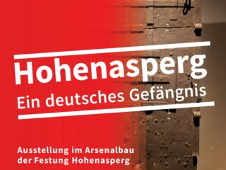Plakat Museum Hohenasperg mit Foto von einer ausgestellten Zellentür