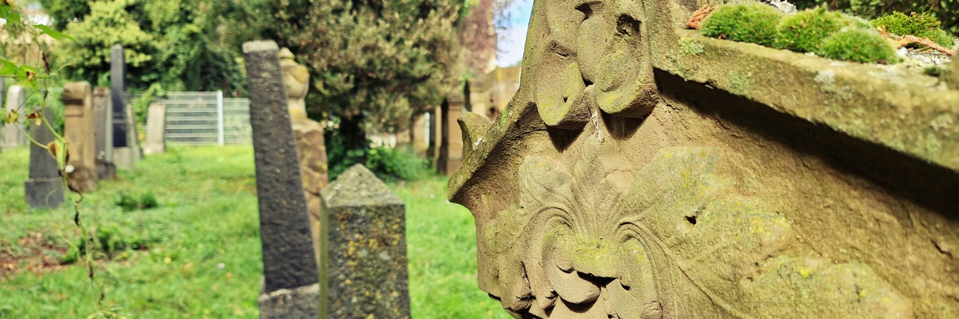 Grabsteine auf dem jüdischen Friedhof Schlutern