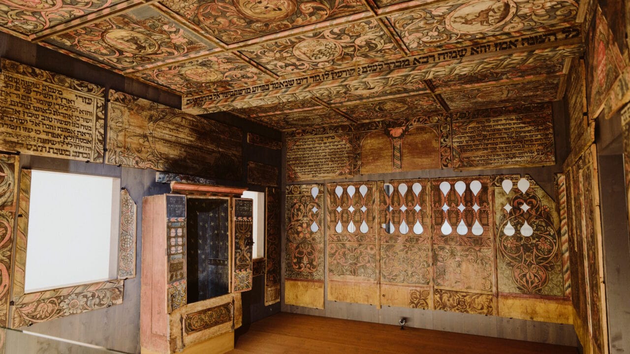 bemalte Synagogenvertäfelung aus Unterlimpurg